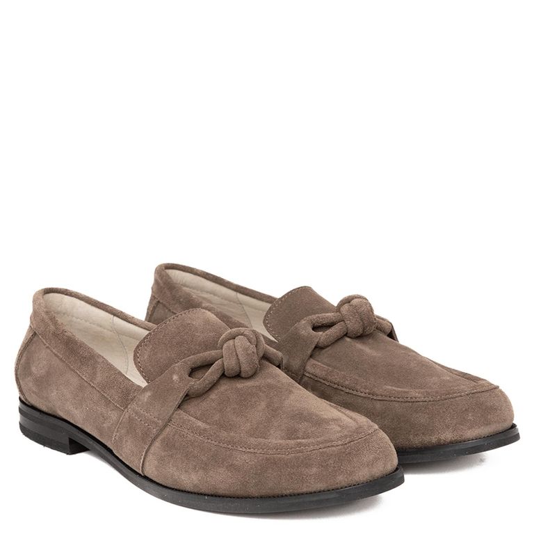 Mocasín Mujer Cuero Beige