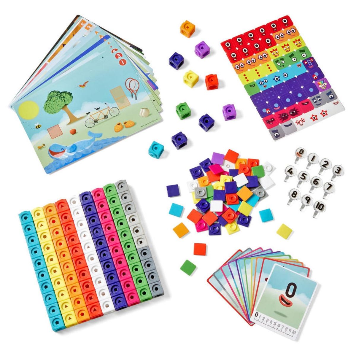 NUMBERBLOCKS - Mathlink Cubes Activity Set 1-10 Number Blocks