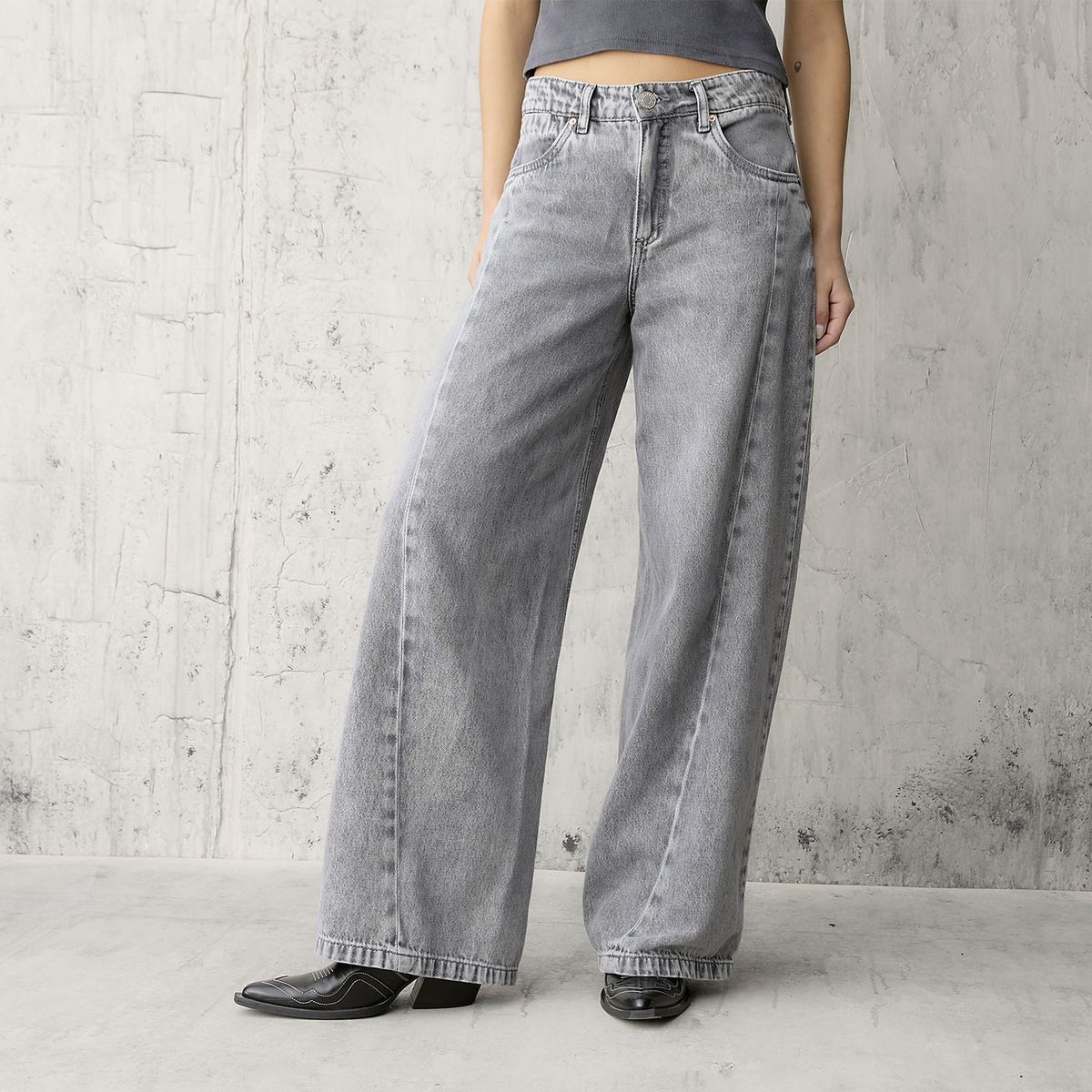 AMERICANINO - Jeans Balloon Tiro Medio Mujer Americanino