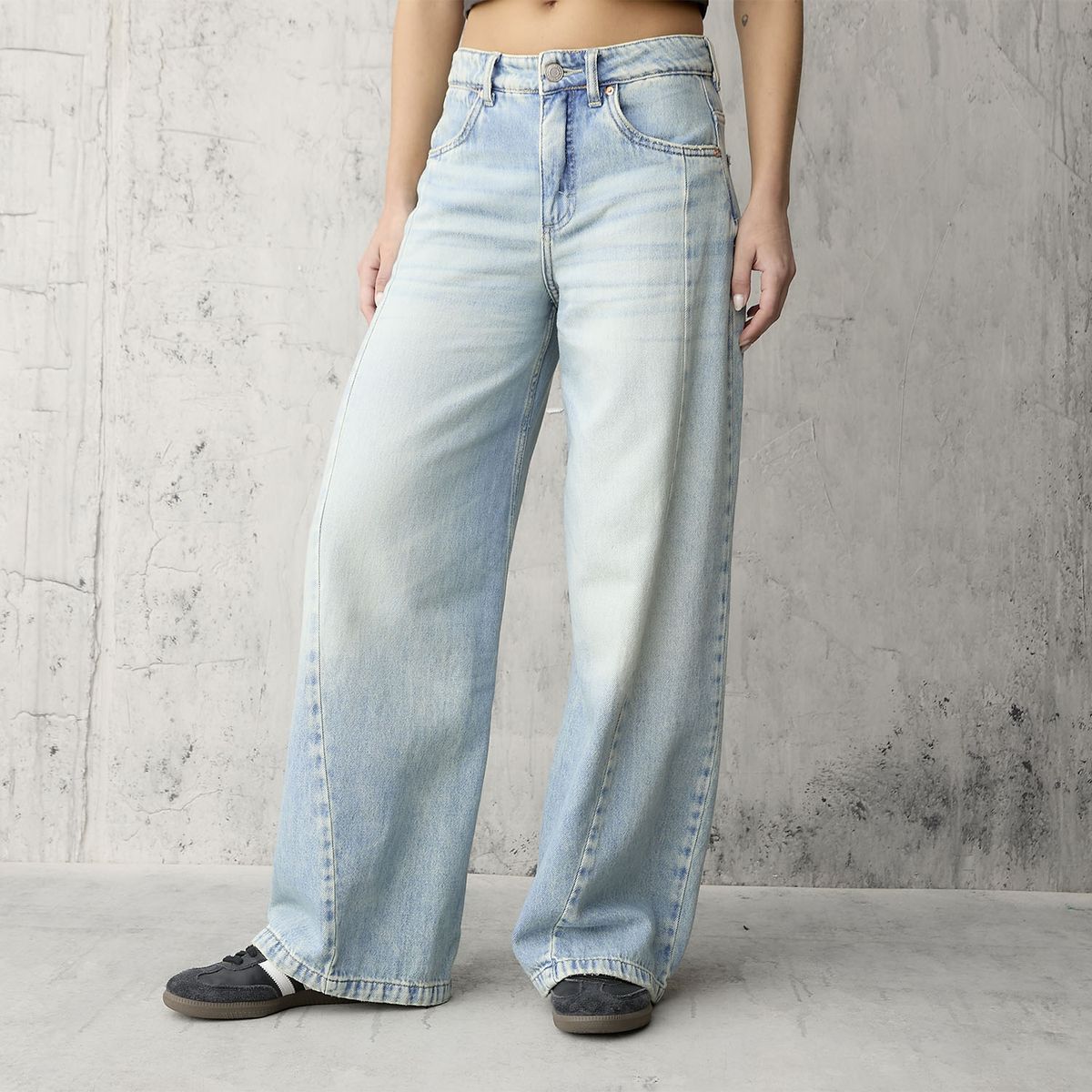 AMERICANINO - Jeans Balloon Tiro Medio Mujer Americanino