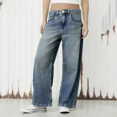 AMERICANINO - Jeans Balloon Tiro Medio Mujer