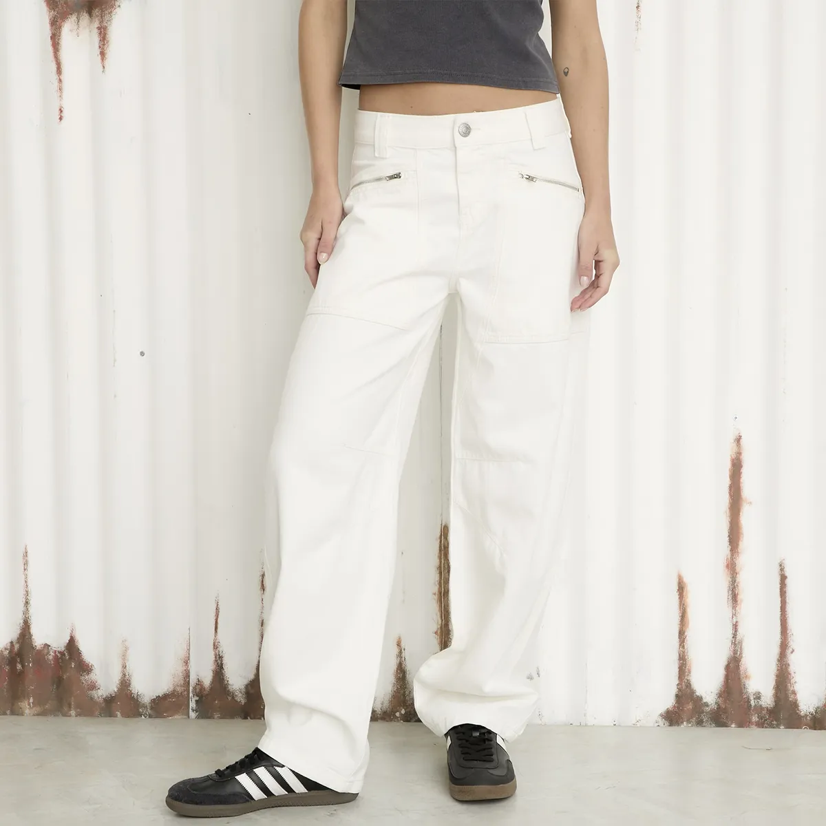 AMERICANINO - Jeans Baggy Tiro Medio Mujer Americanino