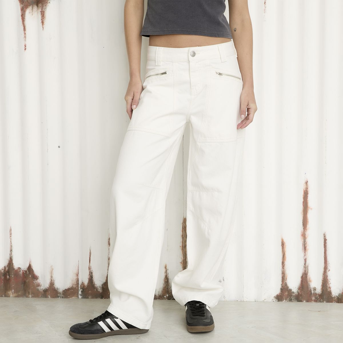 AMERICANINO - Jeans Baggy Tiro Medio Mujer Americanino