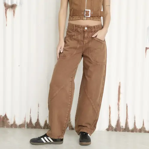 AMERICANINO - Jeans Baggy Tiro Medio Mujer