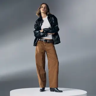 AMERICANINO - Jeans Baggy Tiro Medio Mujer