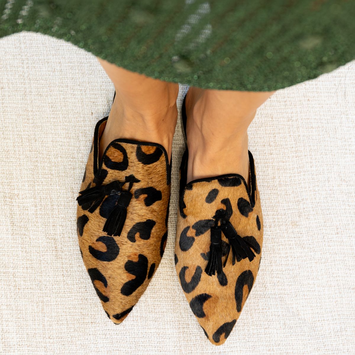 CHIQUITA - Babucha Mujer Cuero Animal Print Chiquita