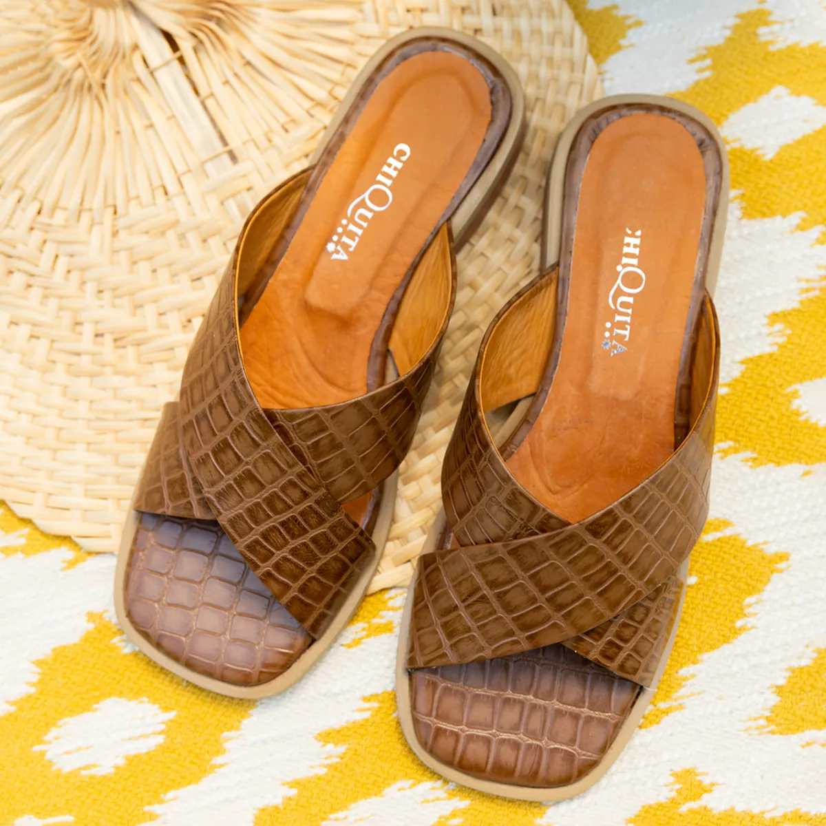 CHIQUITA - Sandalia Mujer Cuero Café Chiquita