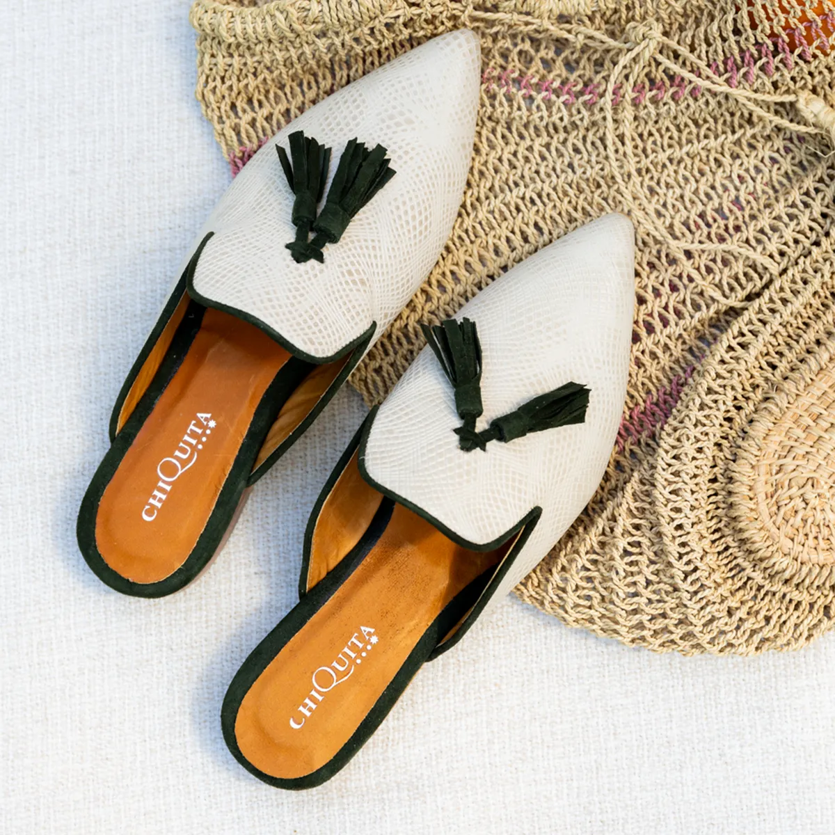 CHIQUITA - Babucha Mujer Cuero Beige Chiquita