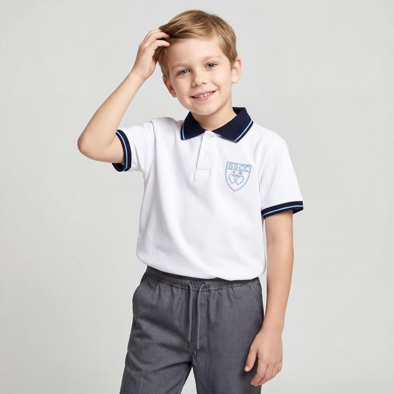 Polera Manga Corta Algodón Niño