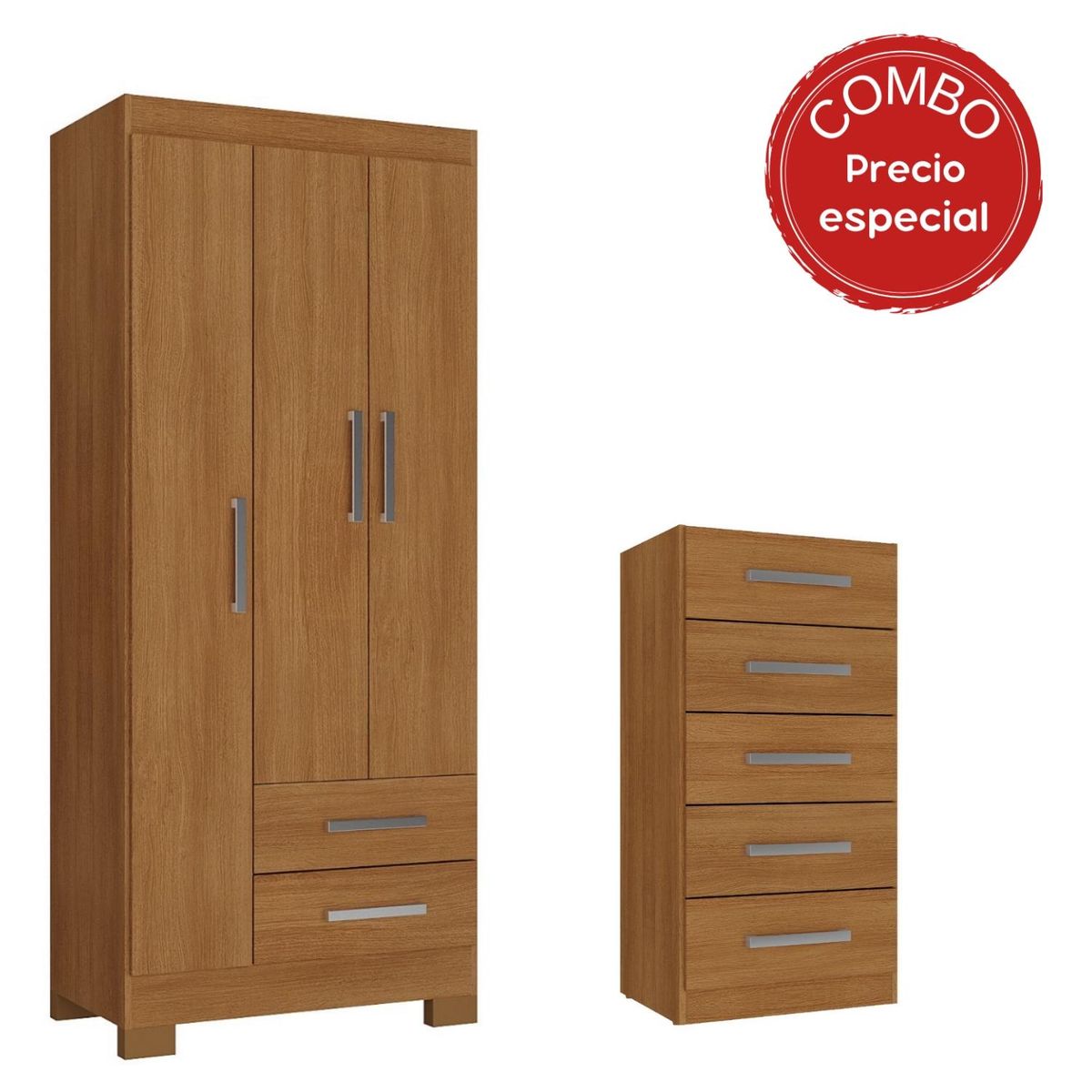 MOBILFRANK - Combo Clóset Cómoda Canela Mobilfrank