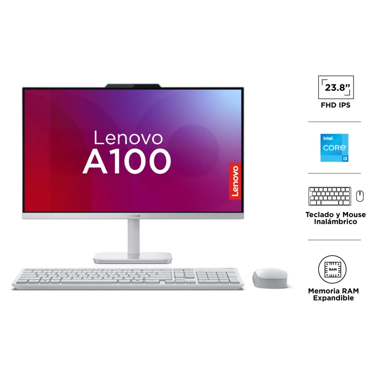 LENOVO All in One Intel Core i3 N305 8GB RAM 512GB SSD 24