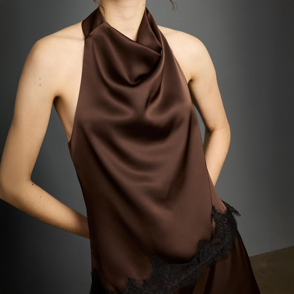 BASEMENT - Blusa Satín Mujer Basement