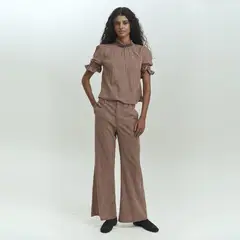 BRICK LONDON - Pantalón Long Tiro Alto Mujer