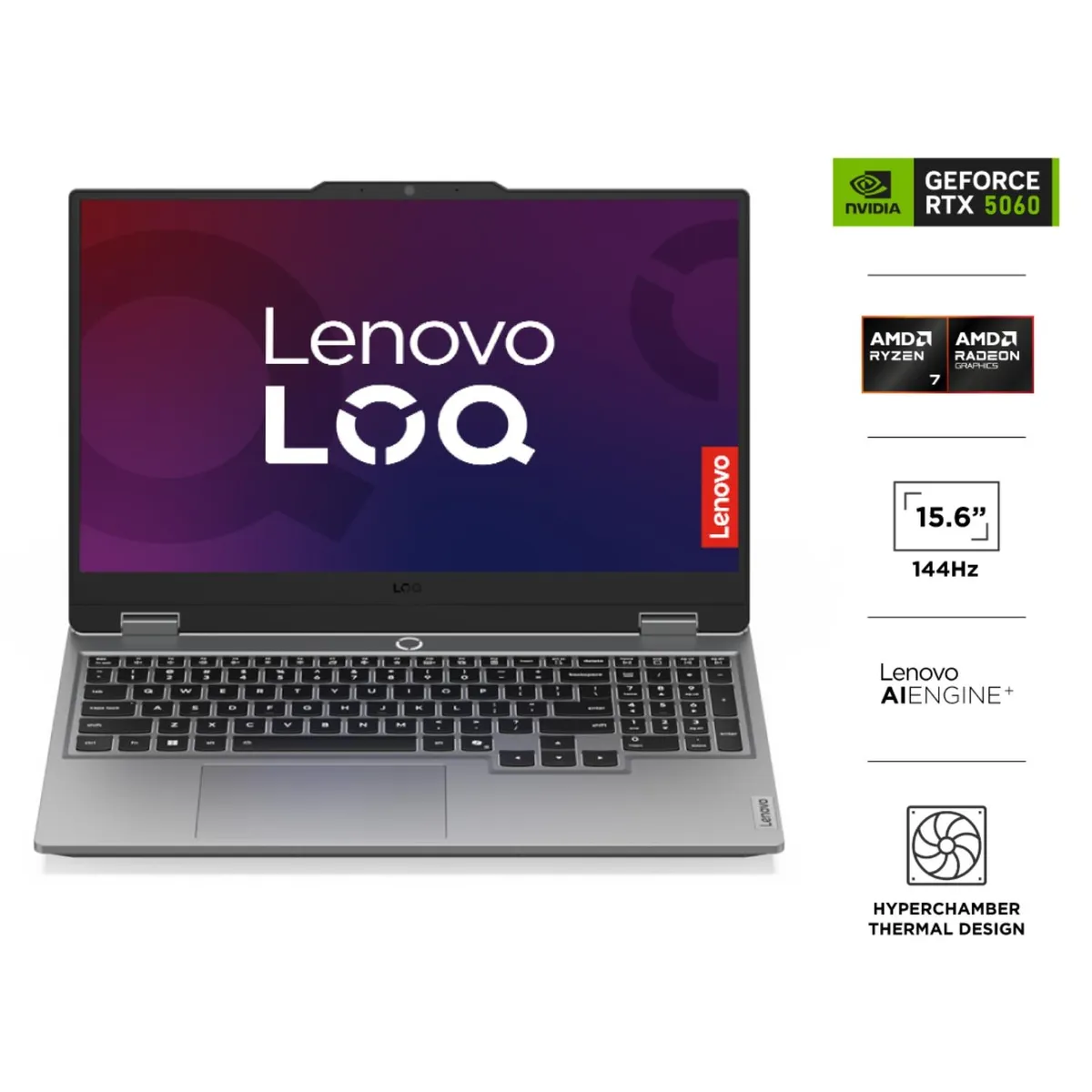 LENOVO - Notebook Gamer LOQ Ryzen 7 260 16GB RAM 512GB SSD RTX 5060 8GB 15.6" FHD 144Hz Lenovo