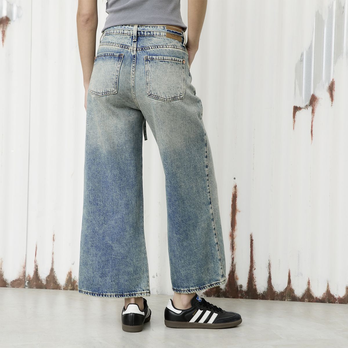 AMERICANINO - Jeans Culotte Tiro Medio Mujer Americanino