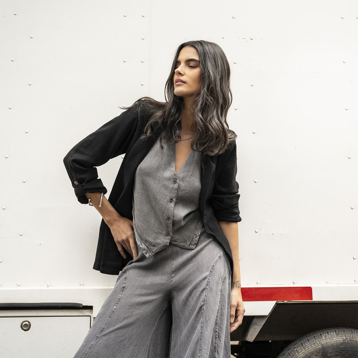 LOLITA POCKET - Vest Gris Mujer Lolita Pocket