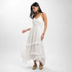 LOLITA POCKET - Vestido Largo Blanco Mujer