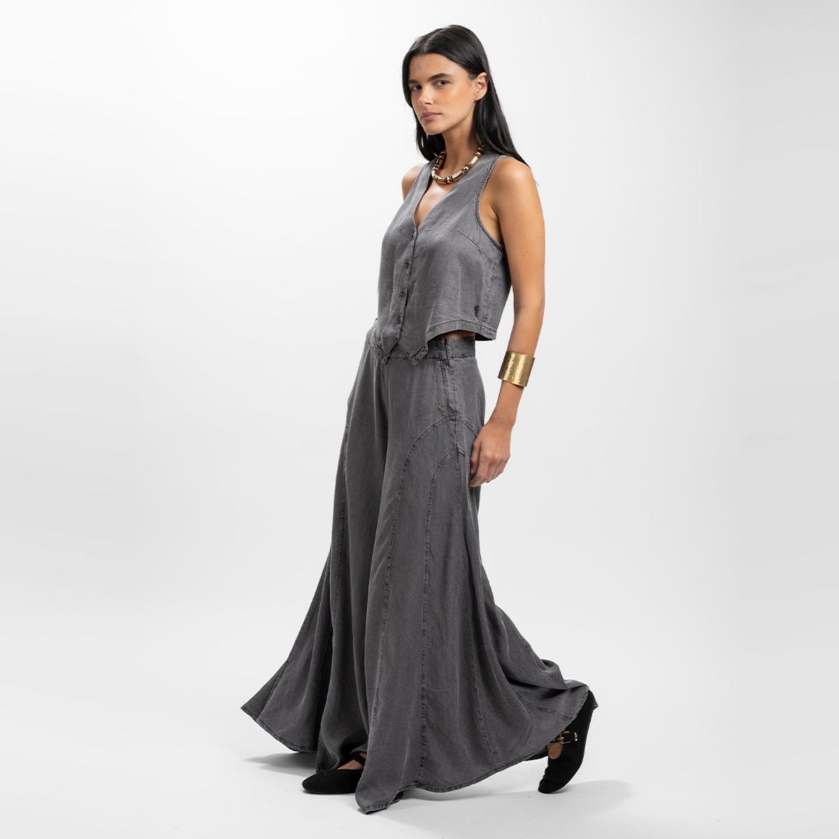 LOLITA LPK - Pantalón Wide Leg Tiro Medio Mujer Lolita Lpk