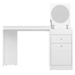 VEKKAHOME - Tocador Vilna 1 Puerta 1 Cajón Blanco VVekkahome