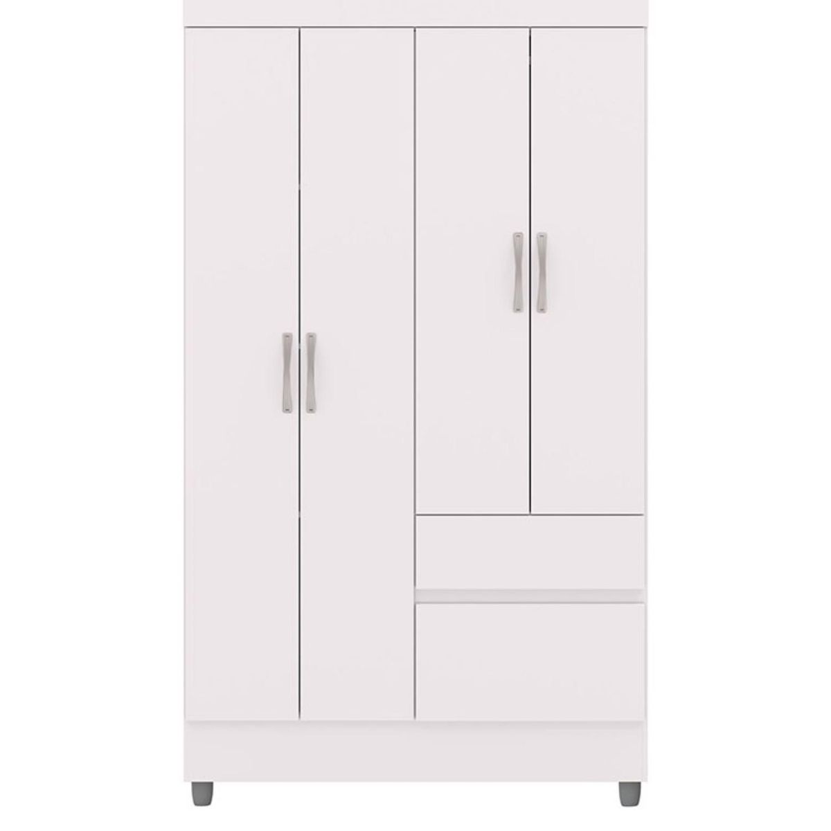 VEKKAHOME - Clóset Ideal 4 Puertas 2 Cajones Blanco Vekkahome