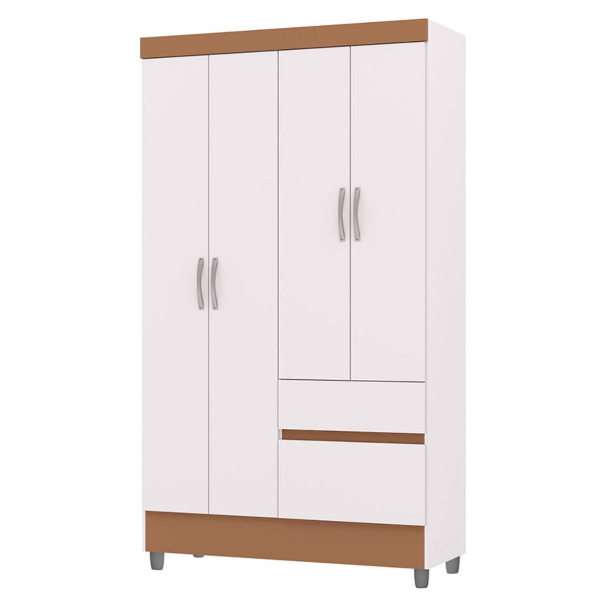 VEKKAHOME - Clóset Ideal 4 Puertas 2 Cajones Blanco Vekkahome