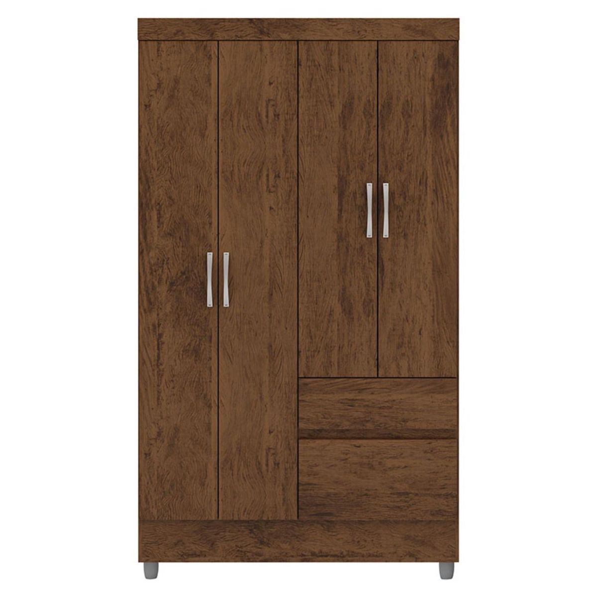 VEKKAHOME - Clóset Ideal 4 Puertas 2 Cajones Café Vekkahome