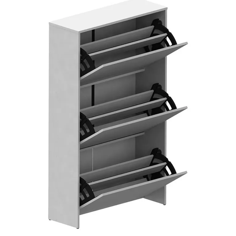 VEKKAHOME Zapatera Americana 3 Puertas Blanco