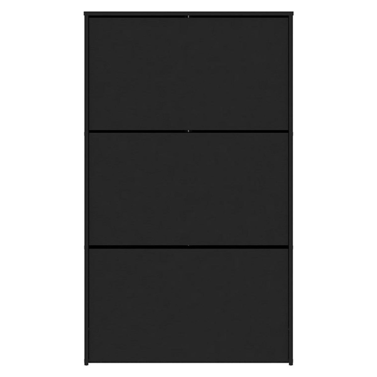 VEKKAHOME - Zapatera Americana 3 Puertas Negro Vekkahome