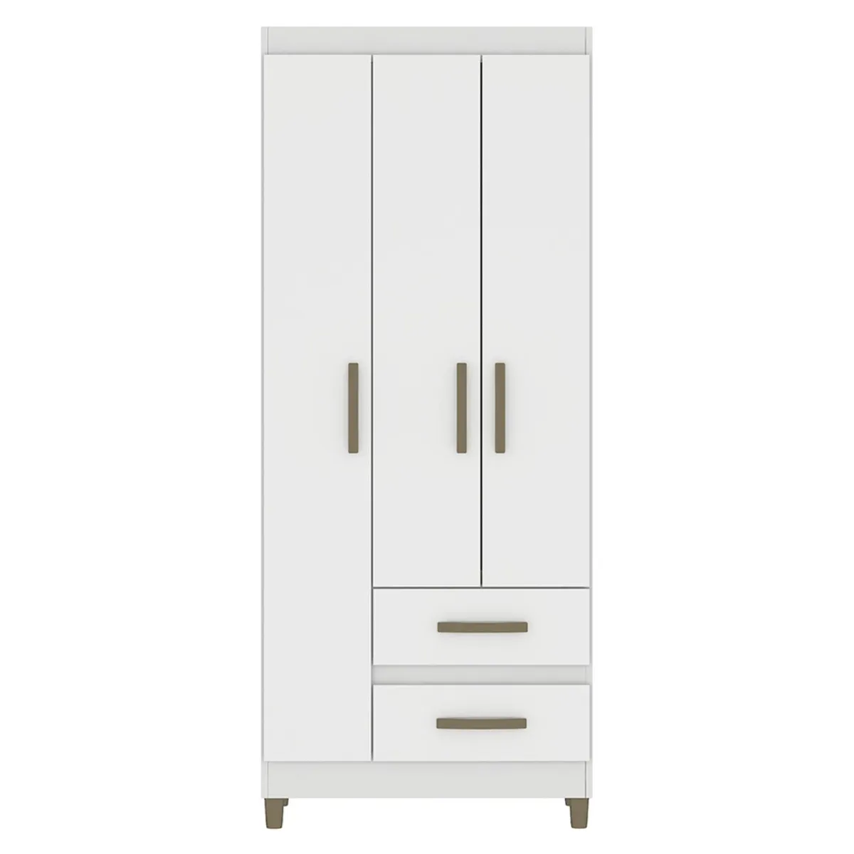 VEKKAHOME - Clóset Porto Blanco 3 Puertas 2 Cajones Vekkahome