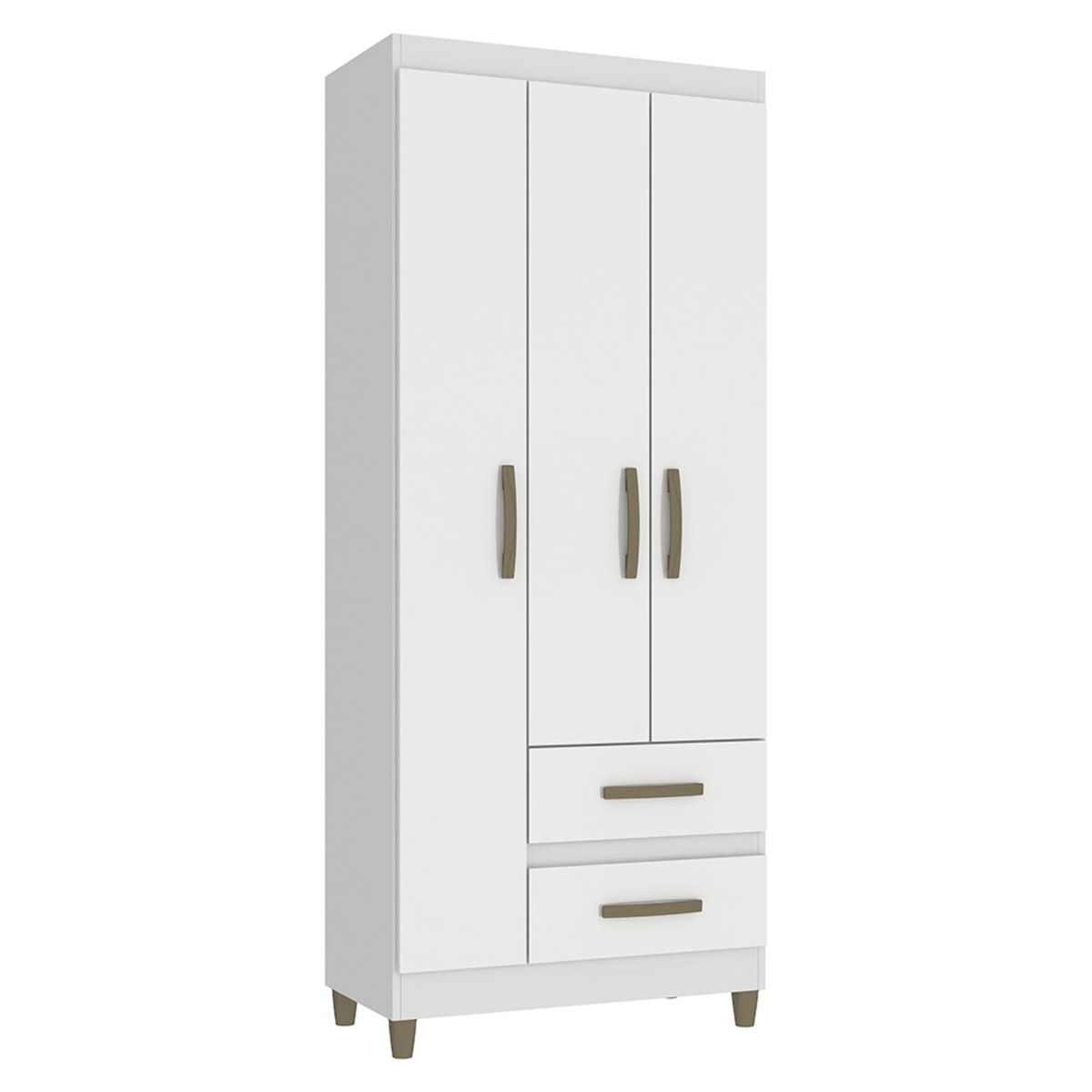 VEKKAHOME - Clóset Porto Blanco 3 Puertas 2 Cajones Vekkahome