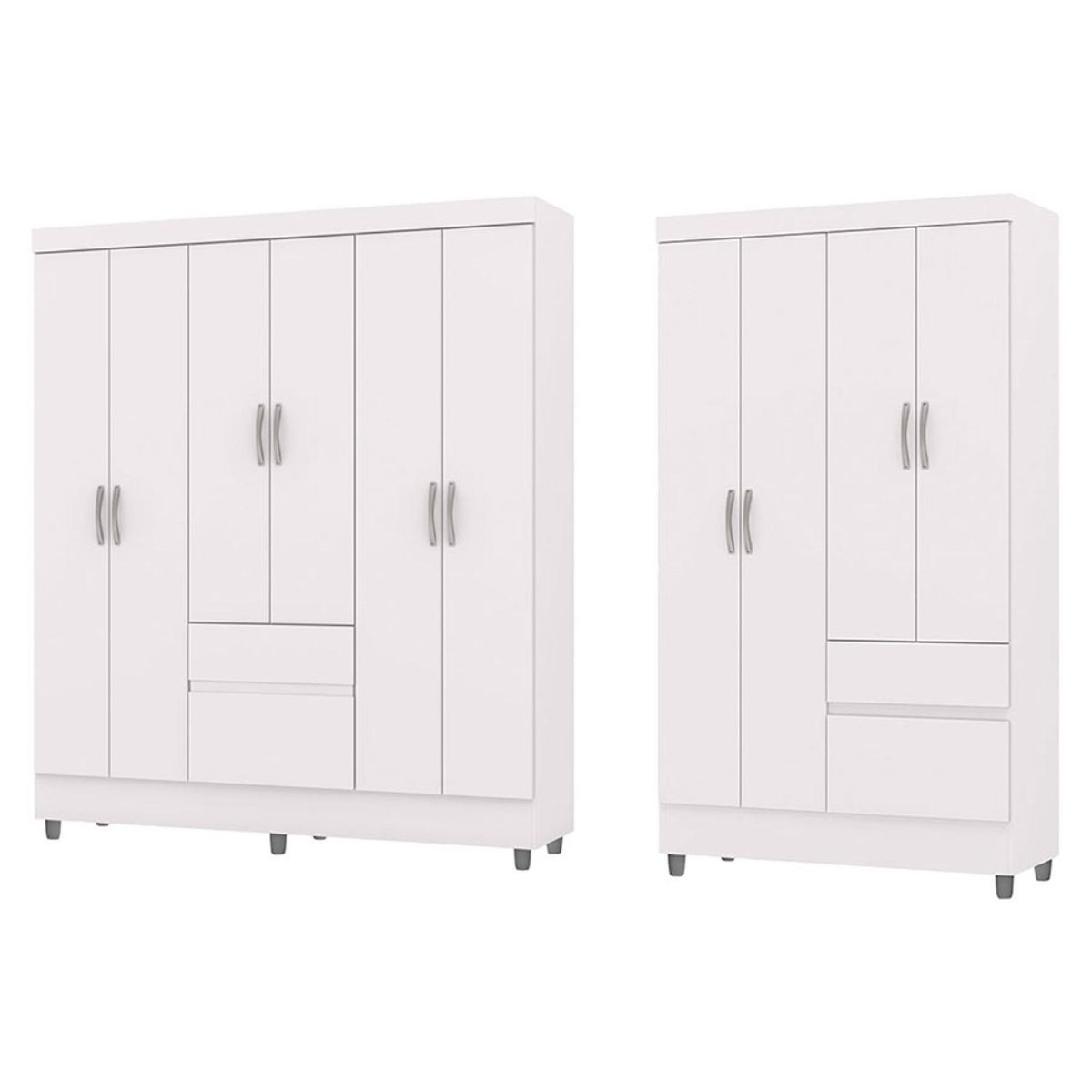 VEKKAHOME - Combo Clóset Ideal 6 Puertas 4P Bla Vekkahome