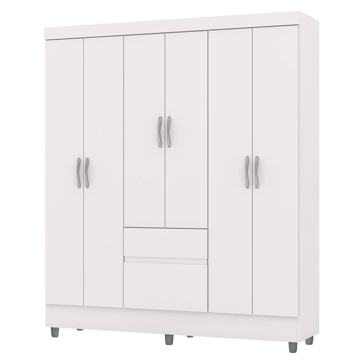 VEKKAHOME - Combo Clóset Ideal 6 Puertas 4P Bla Vekkahome