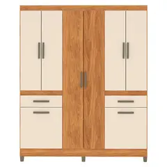 VEKKAHOME - Clóset Aveiro Bicolor 8 Puertas 2 Cajojnes