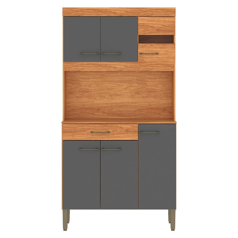 Kit Cocina Carla Grafito 6 Puertas