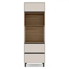 VEKKAHOME - Despensa Koya 2 Puertas 1 Cajón Beige