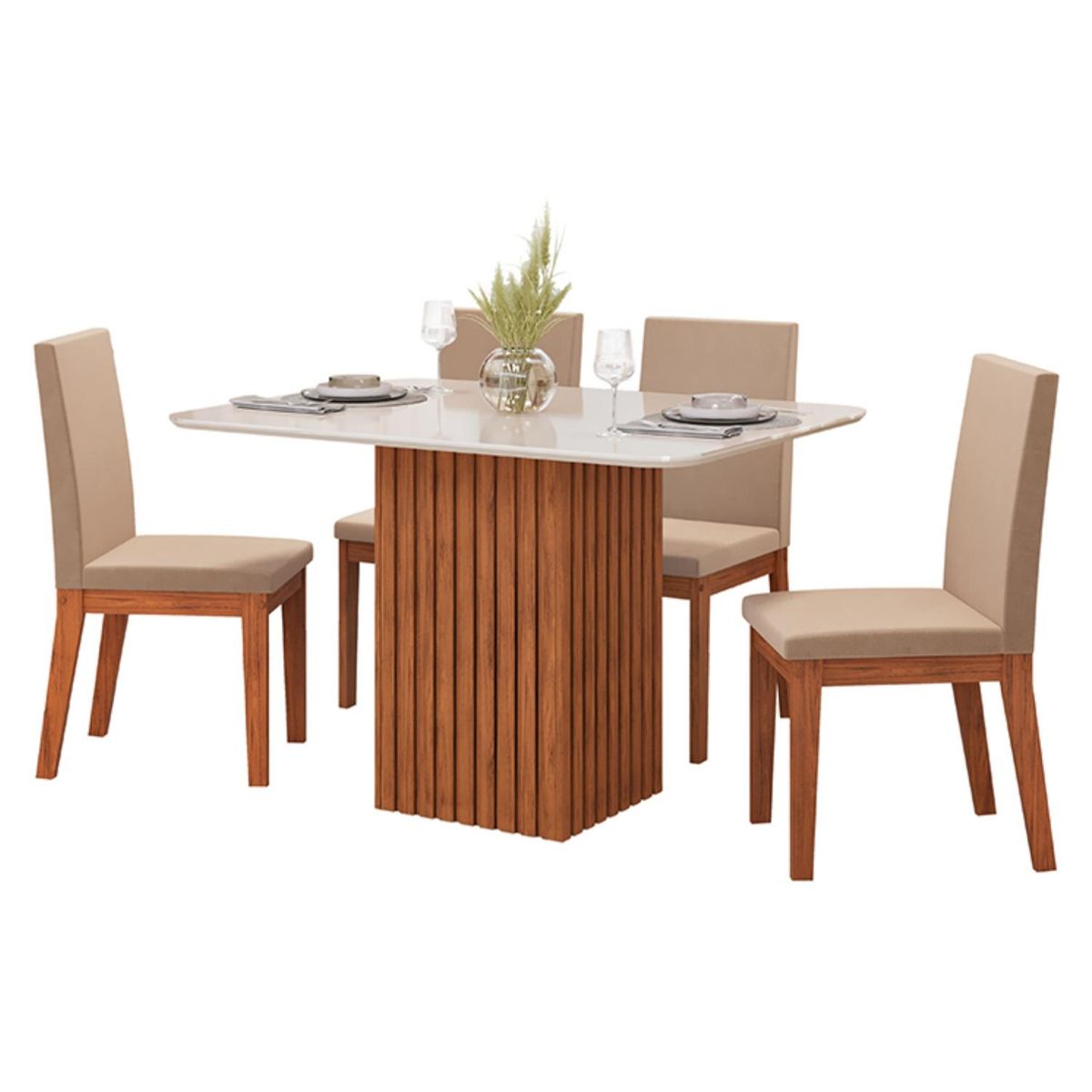 VEKKAHOME - Comedor Canes Suzy 4 Sillas Vekkahome