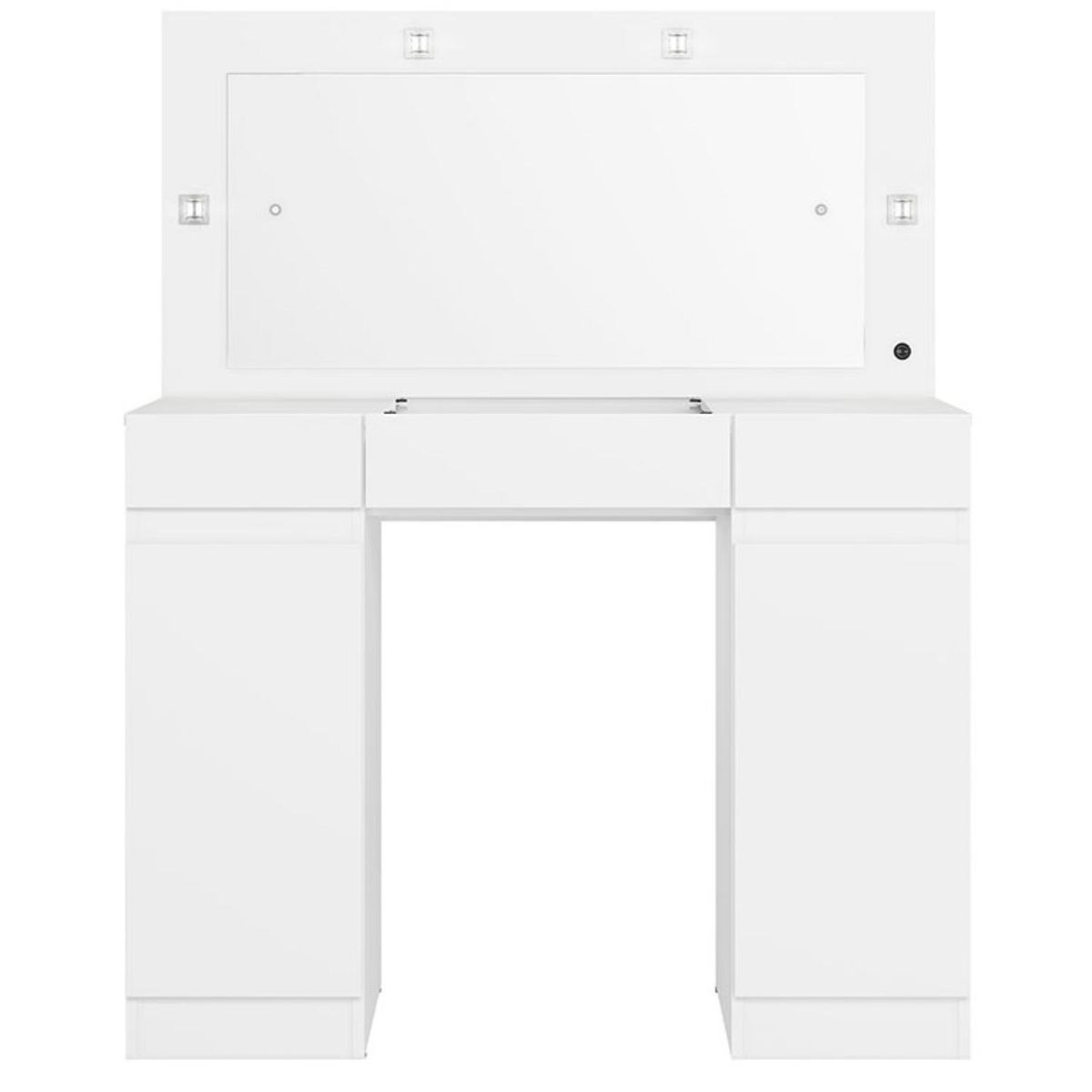 VEKKAHOME - Tocador Studio 2 Cajones Blanco Vekkahome