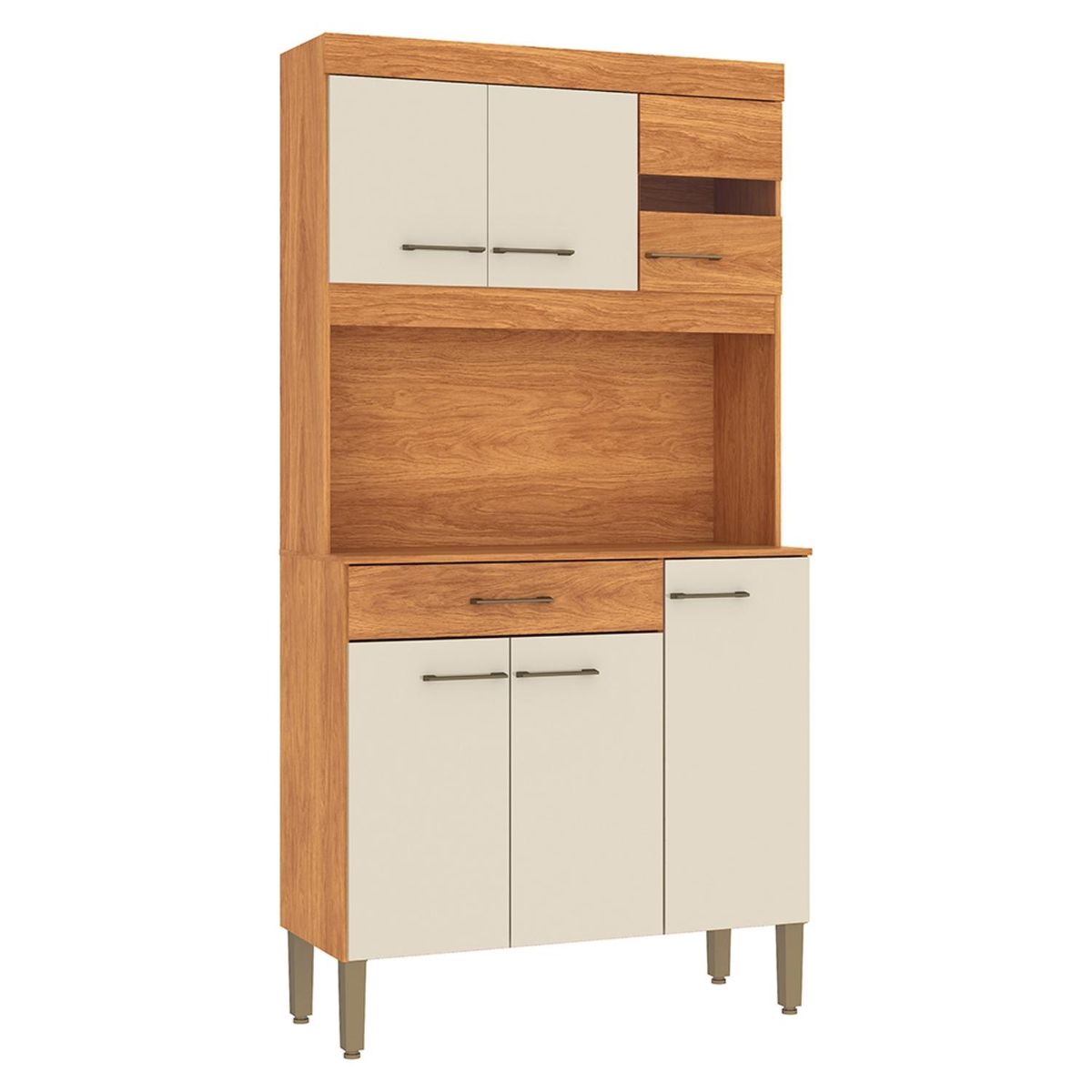 VEKKAHOME - Kit Cocina Carla Beige 6 Puertas 1 Cajón Vekkahome