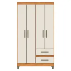 VEKKAHOME - Clóset Lisboa Beige 4 Puertas 2 Cajones