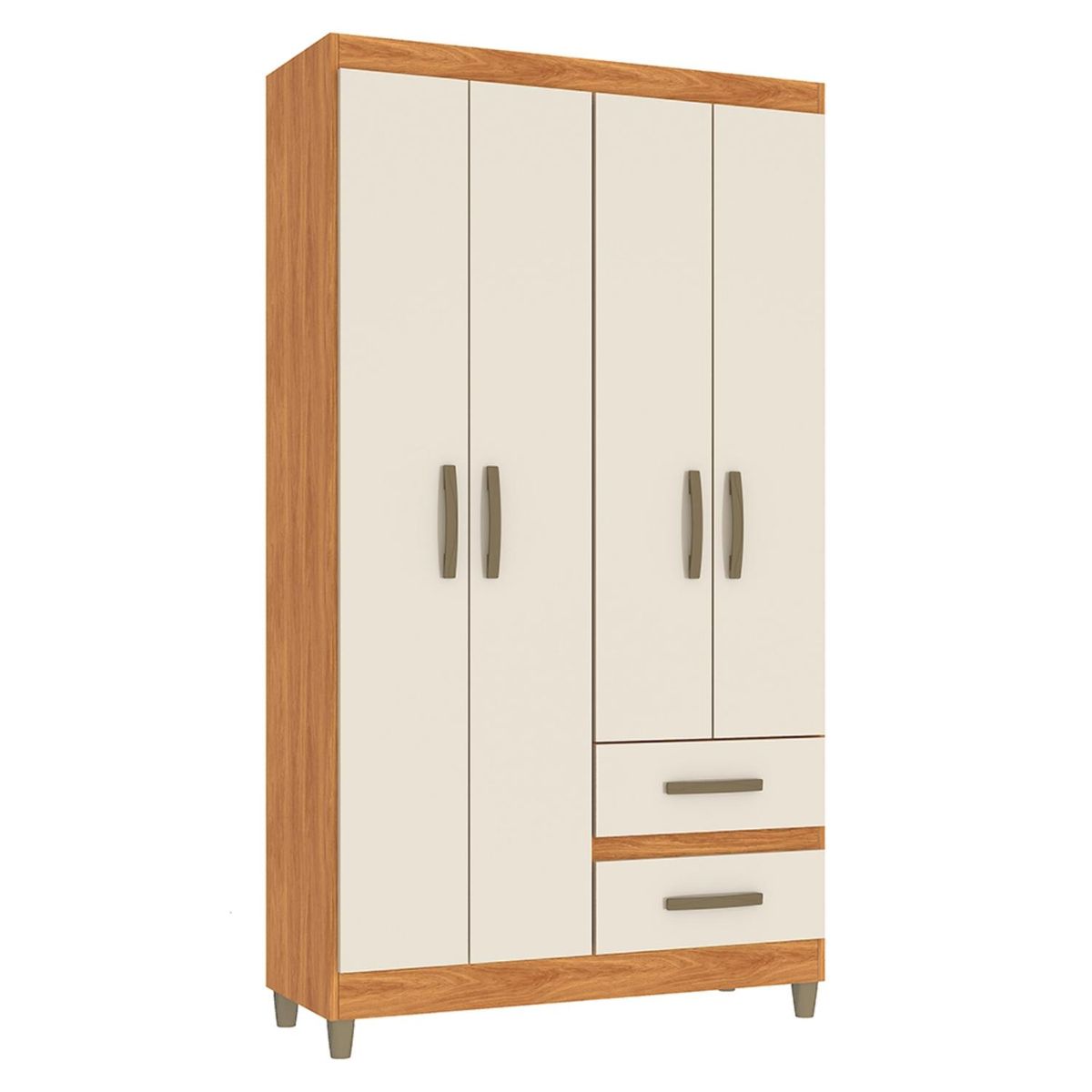 VEKKAHOME - Clóset Lisboa Beige 4 Puertas 2 Cajones Vekkahome