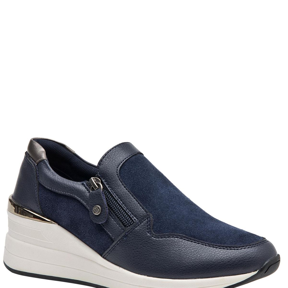 BRUNO ROSSI - Zapatilla Urbana Mujer Cuero Azul Bruno Rossi