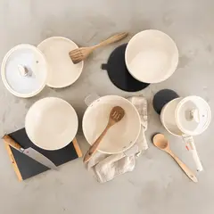 MASTERPRO - Batería De Cocina 10 Piezas Apilable Antiadherente SharePlay