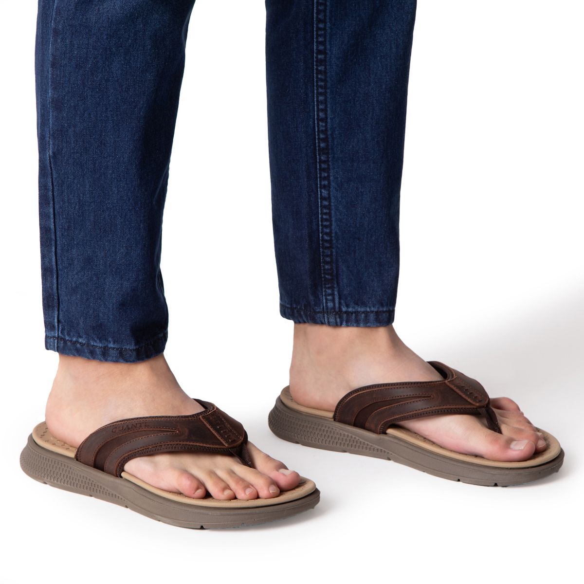 GUANTE - Sandalia Hombre Café Guante
