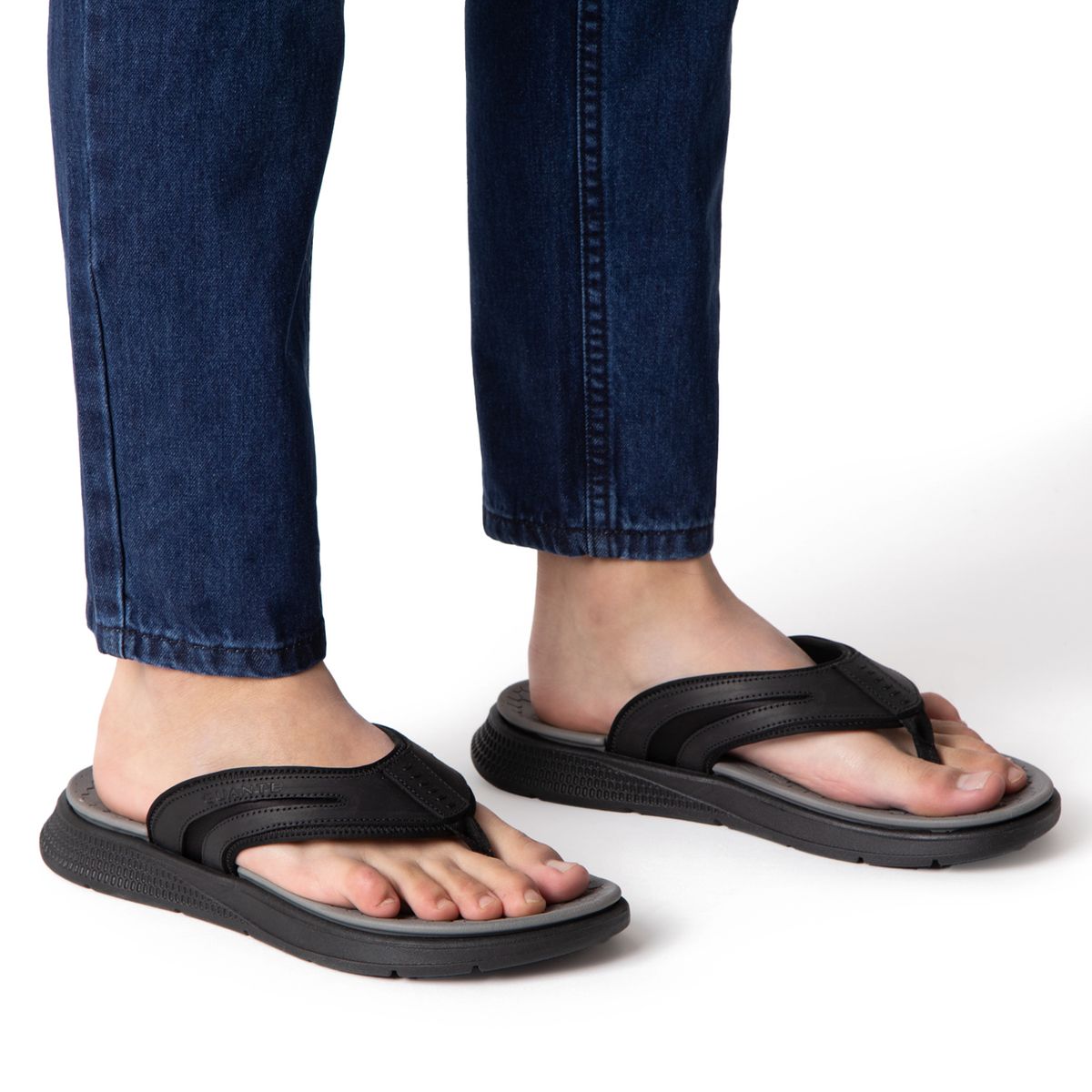 GUANTE - Sandalia Hombre Negro Guante