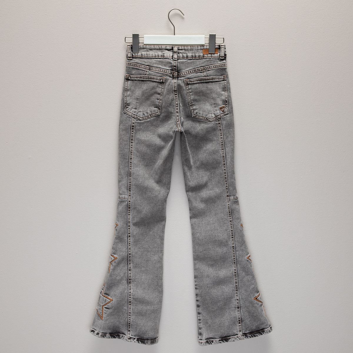 CACAO - Jeans Flare Algodón Niña Gris Cacao