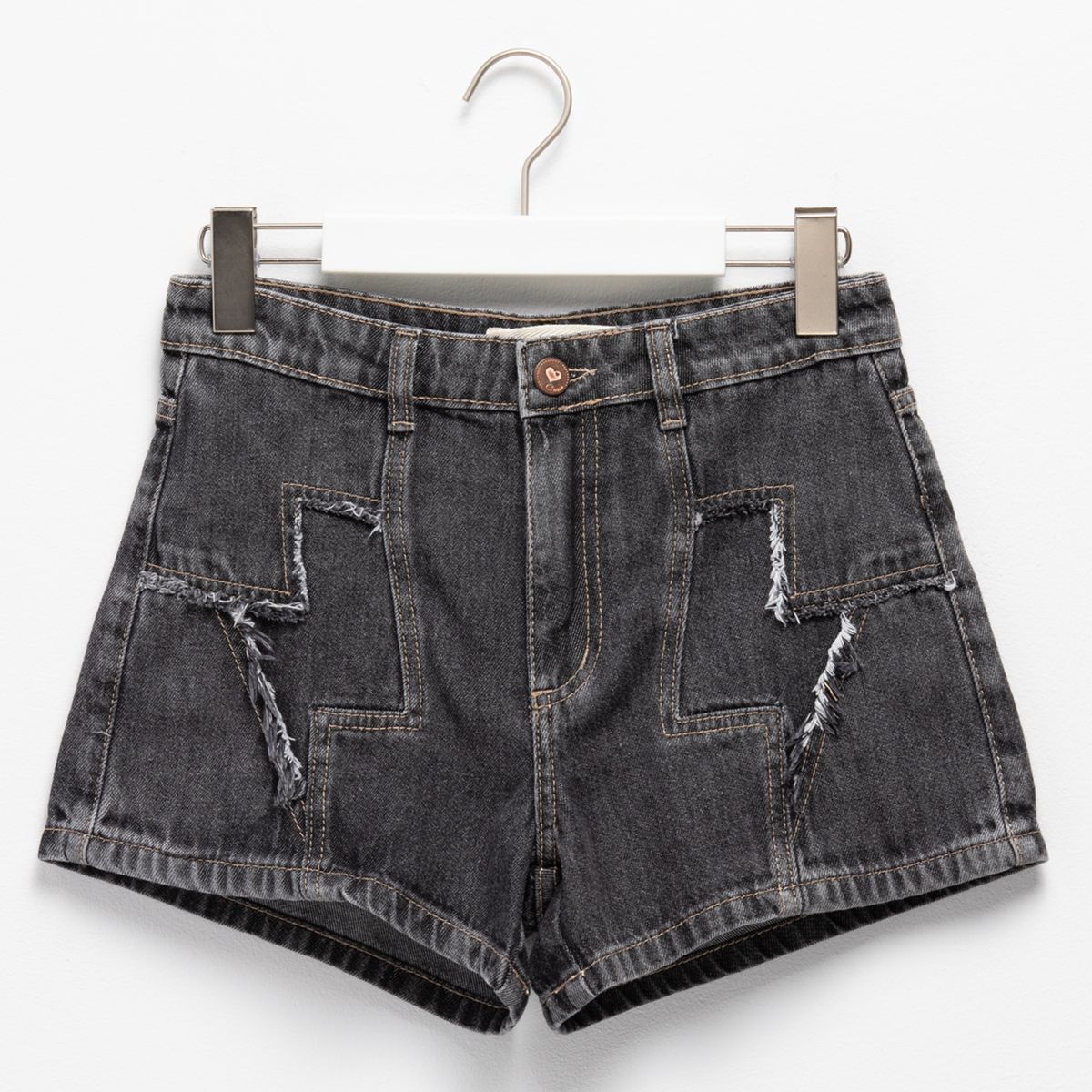 CACAO - Short Urbano Regular Fit Niña Negro Cacao