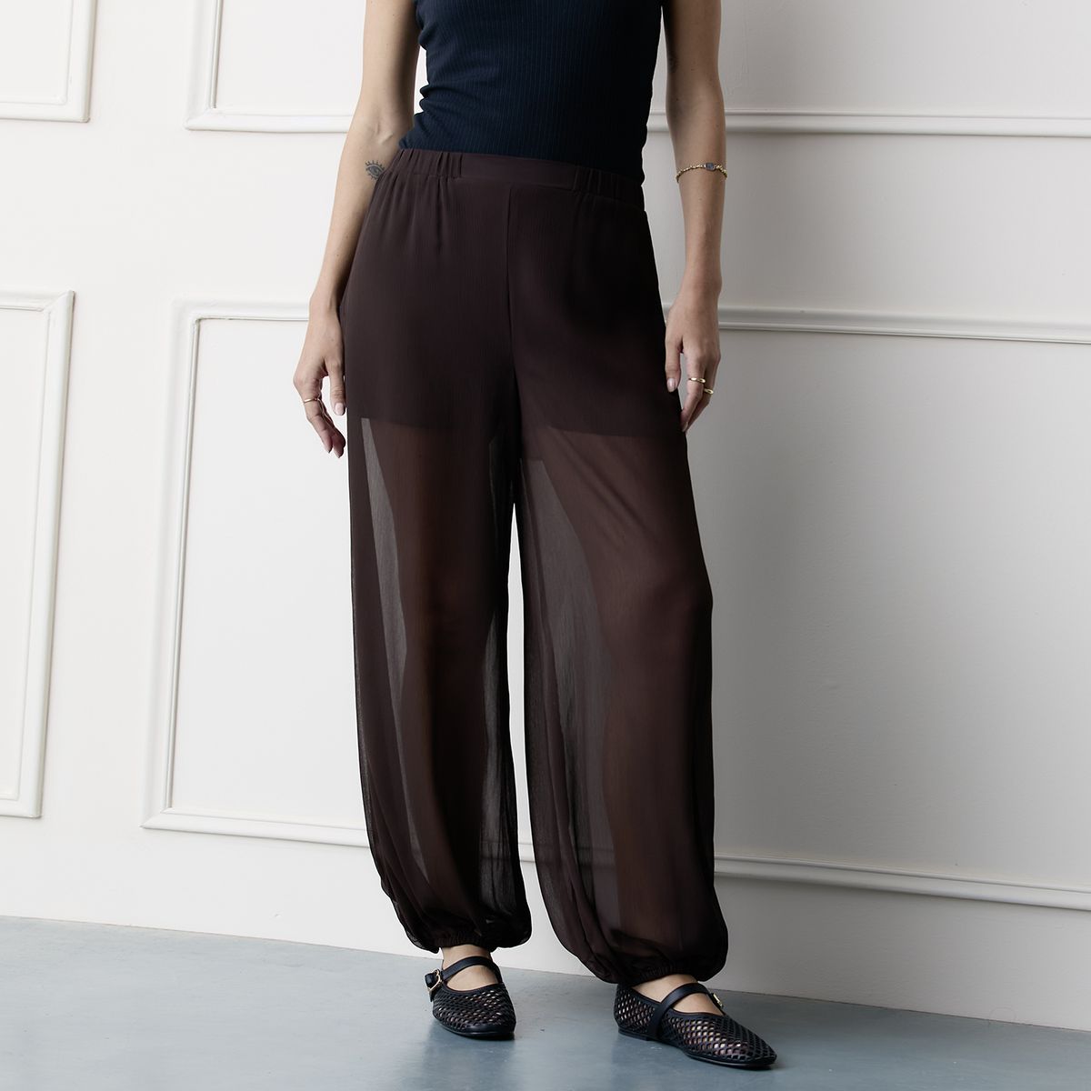 BASEMENT - Pantalón Balloon Mujer Basement