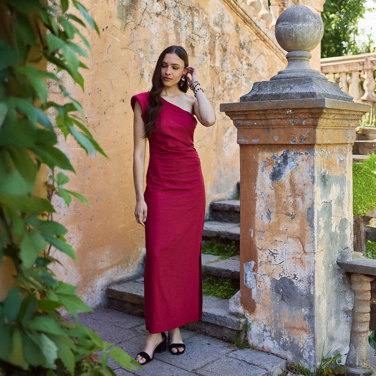 LA MURA - Vestido Fiesta Aurora Lino Mujer La Mura