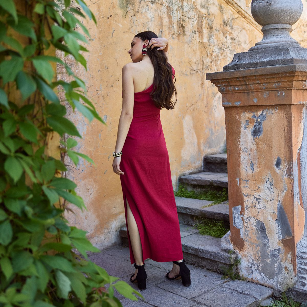 LA MURA - Vestido Fiesta Aurora Lino Mujer La Mura