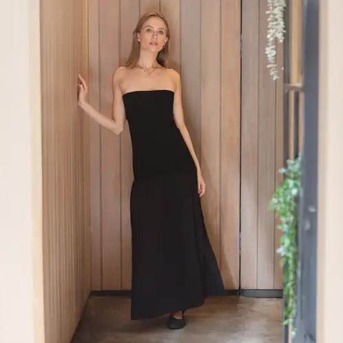 CALEDONIA - Vestido Maxi Algodón Mujer